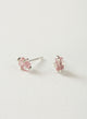 Aretes Canutillo Turmalina Rosa  Plata